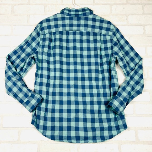 AMERICAN EAGLE MEN BLUE SLIM FIT EVERYDAY BUTTON-UP SHIRT, Super Soft Size Med - Picture 8 of 12